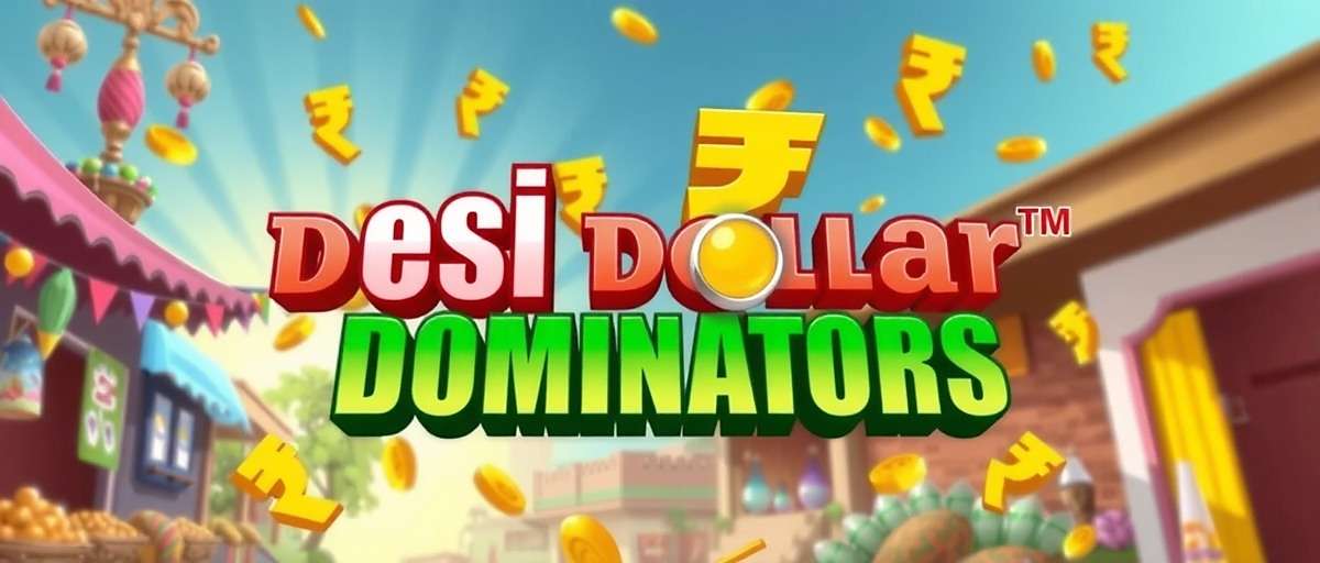 Desi Dollar Dominators Official Cover Art Desi Dollar Dominators game cover showing Indian market scene with rupee symbols